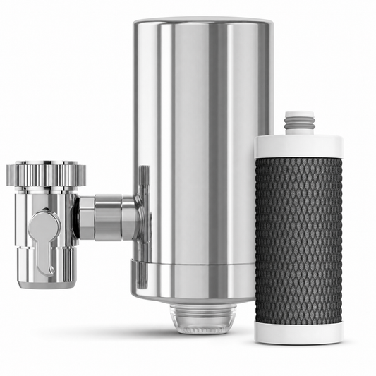 Fresh Fluid Edelstahl Wasserfilter – Sauberes Wasser direkt aus dem Hahn